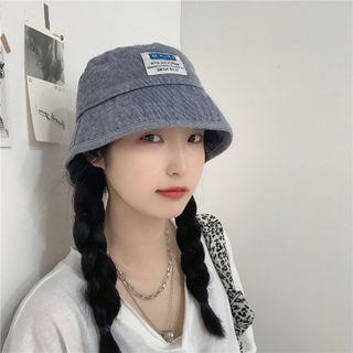 Logo Washed Denim Bucket Hat