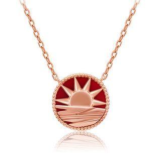 925 Sterling Silver Sun Pendant Necklace 1 Pc - Sun Pendant Necklace - One Size