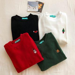 Christmas Embroidered Sweatshirt/ Scarf