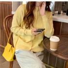 Round-neck Button Knit Jacket