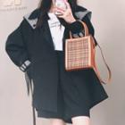Sailor Collar Double-breasted Trench Jacket