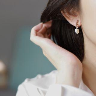 Chain Faux Pearl Clip-on Earring