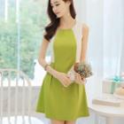 Color Panel Sleeveless Dress