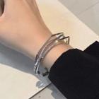 Alloy Open Bracelet Silver - One Size