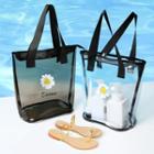 Flower Transparent Pvc Beach Bag