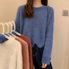 Scalloped Fuzzy Sweater