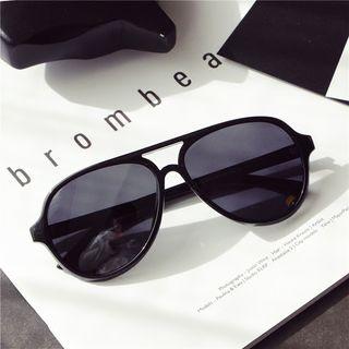 Retro Aviator Sunglasses Amber - One Size
