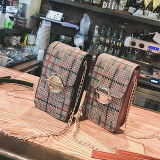 Plaid Shoulder Pouch