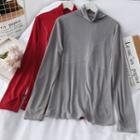 Rhinestone Cowl-neck T-shirt