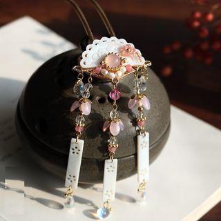 Retro Bead Fringed Hair Pin / Brooch / Hair Clip / Hair Comb