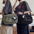 Plain Nylon Flap Crossbody Bag