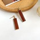 Rectangle Drop Earring 1 Pair - Rectangle - Brown - One Size