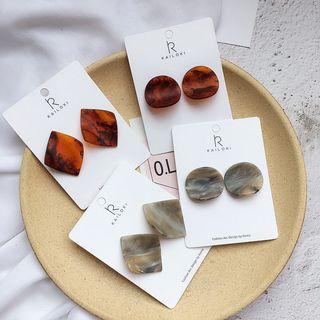 Geometric Disc Earring
