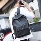 Plain Oxford Backpack Black - One Size