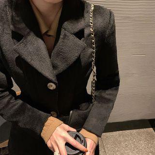 Collared Cut-out Knit Top