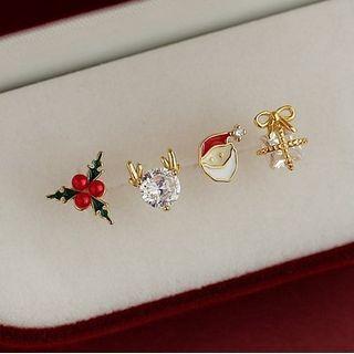 Christmas Asymmetrical Sterling Silver Dangle Earring (various Designs)