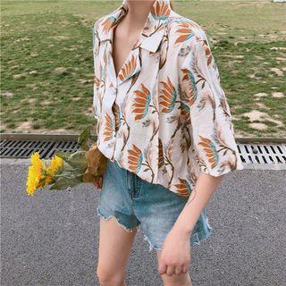 Print Loose-fit Short-sleeve Shirt