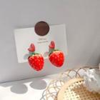 Resin Strawberry Earring 1 Pair - 925 Silver Needle - As Shown In Figure - One Size