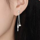 Geometric Alloy Fringed Earring 1 Pair - Silver - One Size