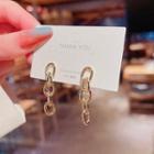 Chunky Chain Alloy Dangle Earring A147 - 1 Pair - Gold - One Size
