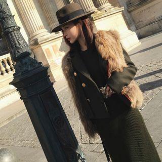 Slit-back Knit Midi Dress