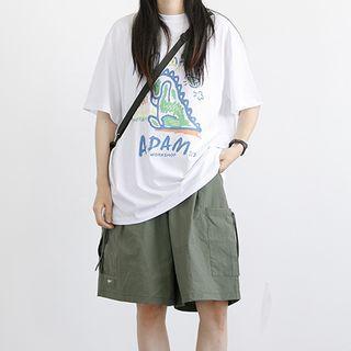Monster Print Oversized Tee