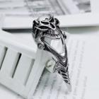 Alloy Nail Ring Silver - One Size