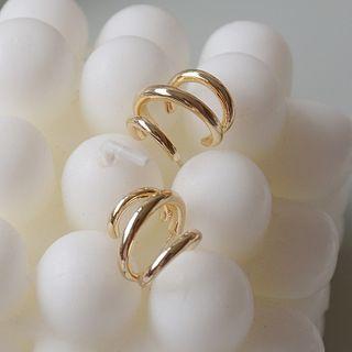 Alloy Layered Cuff Earring 1 Pair - Gold - One Size