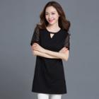 Tulle-sleeve Shift Tunic