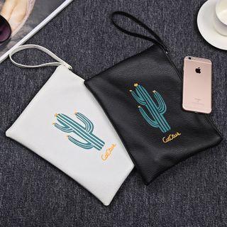 Cactus Faux Leather Clutch
