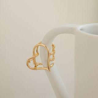 Heart-shape Hair Claw Gold - One Size