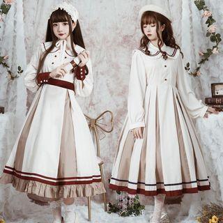 Midi A-line Dress / Pintuck Blouse