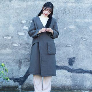 Wrap Padded Coat Gray - One Size