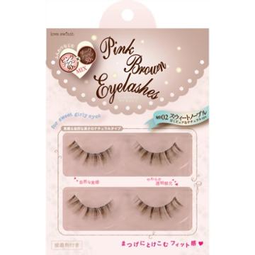 Fits - Love Switch Pink Brown Eyelash (#02 Sweet Noble) 2 Pairs