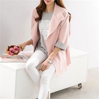 Snap-button Color-block Jacket