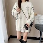 Faux Pearl Star Sweater