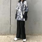 Short-sleeve Tie Dye T-shirt White - One Size