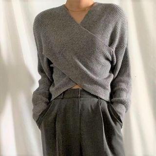 Wrapped Sweater Gray - One Size