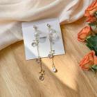 Mismatch Rhinestone & Cutout Star Earrings