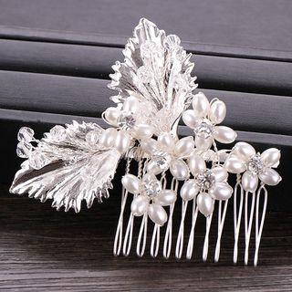 Bridal Faux-pearl Flower Hair Comb