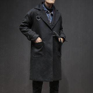 Pocketed Open-front Coat