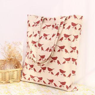 Bird-print Shopper Bag