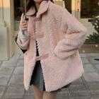 Collared Toggle Jacket Pink - One Size