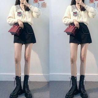 Set Of 2: Knit Top + Mini Skirt