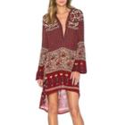 Long Sleeve Floral Print V-neck Maxi Dress