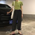 Dotted Harem Pants / Short-sleeve T-shirt