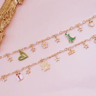 Dinosaur / Heart / Flower / Bear Alloy Bracelet