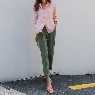 Tapered Linen Pants