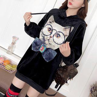 Long Velvet Hoodie (various Design)