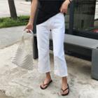 Semi Boot-cut Cotton Pants
